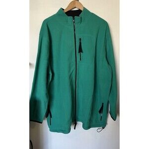 NWT Sports Savvy Green Zip Up Fleece Jacket Size 2X